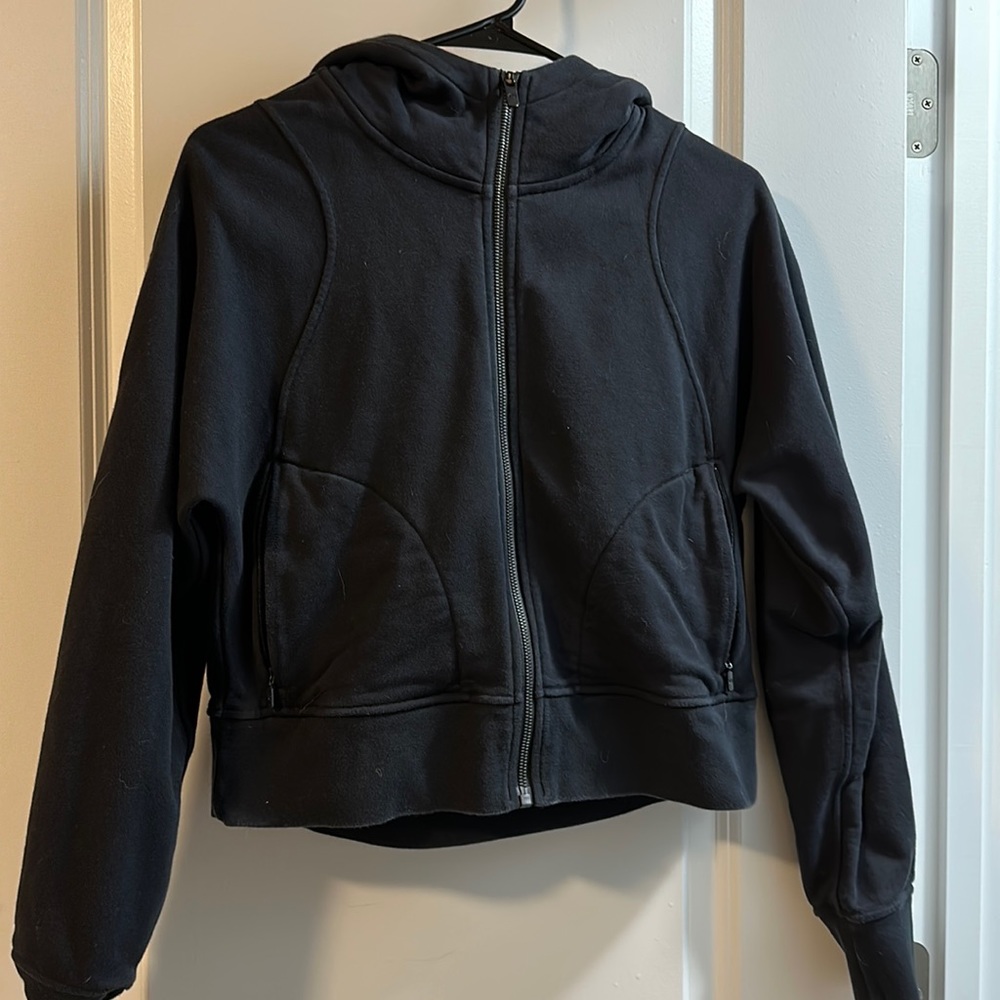 LULULEMON Black French Terry Full Zip size 6